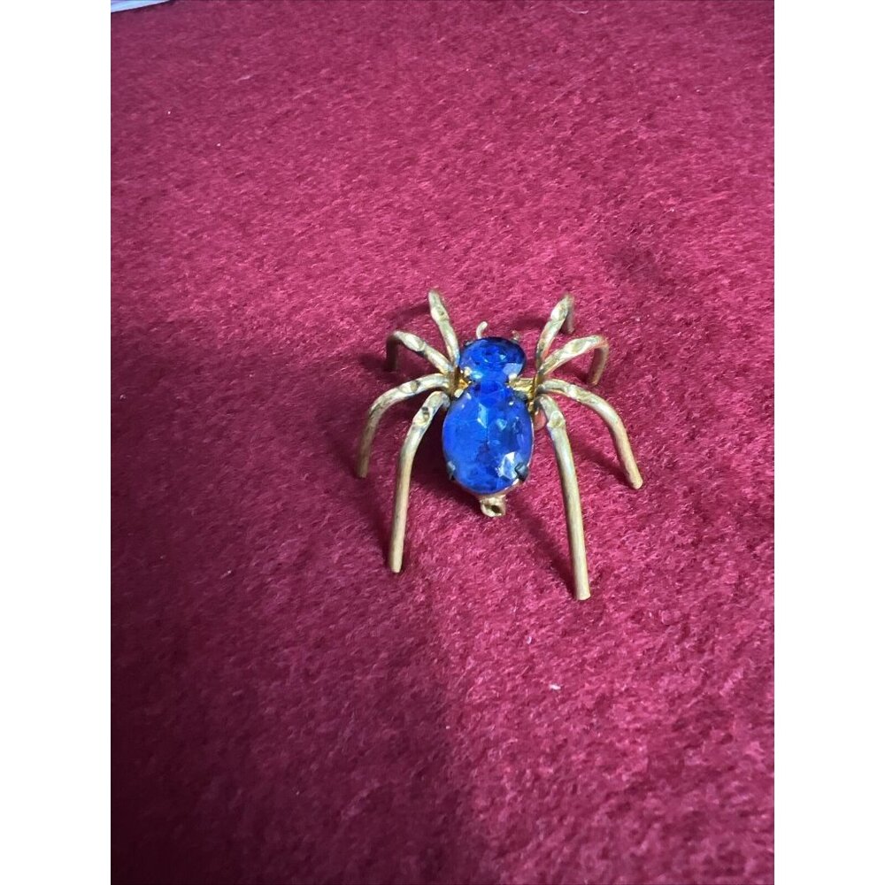 RARE Antique Victorian CZECHO Stamped Gold Filled‎ Ornate European Spider Brooch
